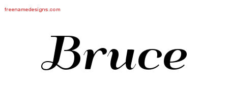 Art Deco Name Tattoo Designs Bruce Graphic Download
