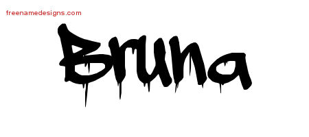 Graffiti Name Tattoo Designs Bruna Free Lettering