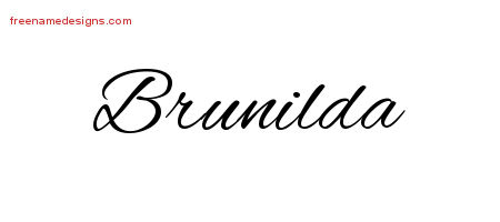 Cursive Name Tattoo Designs Brunilda Download Free