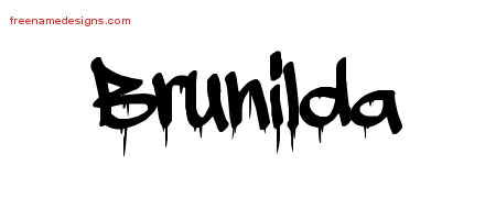 Graffiti Name Tattoo Designs Brunilda Free Lettering