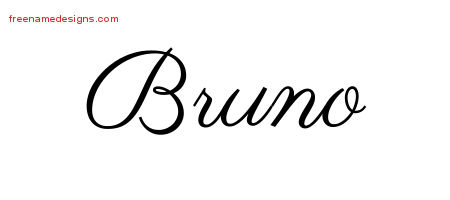 Classic Name Tattoo Designs Bruno Printable