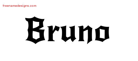 Gothic Name Tattoo Designs Bruno Download Free