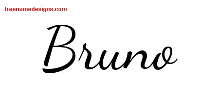 Lively Script Name Tattoo Designs Bruno Free Download