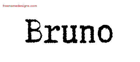 Typewriter Name Tattoo Designs Bruno Free Printout