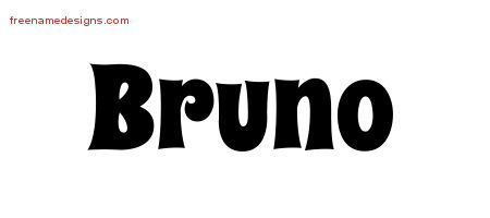 Groovy Name Tattoo Designs Bruno Free