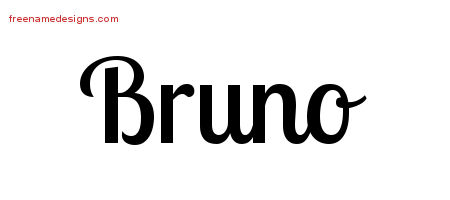 Handwritten Name Tattoo Designs Bruno Free Printout
