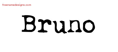 Vintage Writer Name Tattoo Designs Bruno Free