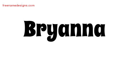 Groovy Name Tattoo Designs Bryanna Free Lettering