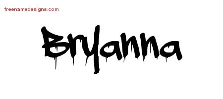 Graffiti Name Tattoo Designs Bryanna Free Lettering