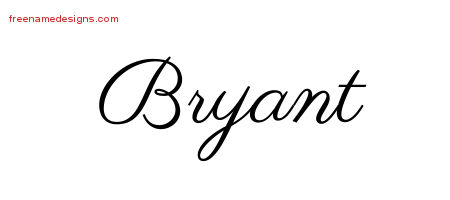 Classic Name Tattoo Designs Bryant Printable