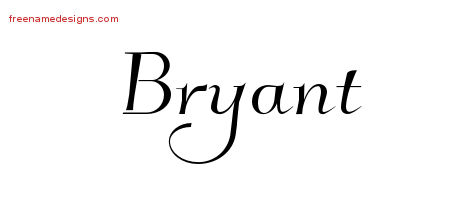 Elegant Name Tattoo Designs Bryant Download Free