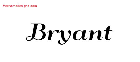 Art Deco Name Tattoo Designs Bryant Graphic Download