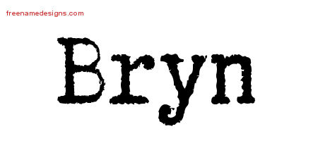 Typewriter Name Tattoo Designs Bryn Free Download