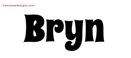 Groovy Name Tattoo Designs Bryn Free Lettering