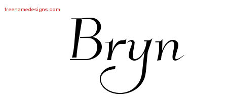 Elegant Name Tattoo Designs Bryn Free Graphic