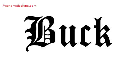 Blackletter Name Tattoo Designs Buck Printable