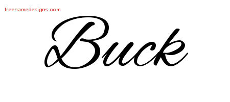 Cursive Name Tattoo Designs Buck Free Graphic