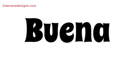 Groovy Name Tattoo Designs Buena Free Lettering