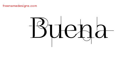 Decorated Name Tattoo Designs Buena Free