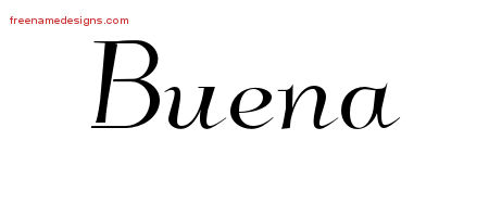 Elegant Name Tattoo Designs Buena Free Graphic