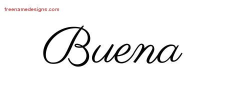 Classic Name Tattoo Designs Buena Graphic Download