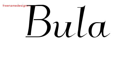 Elegant Name Tattoo Designs Bula Free Graphic