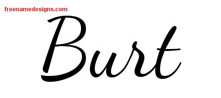 Lively Script Name Tattoo Designs Burt Free Download