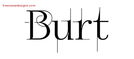 Decorated Name Tattoo Designs Burt Free Lettering