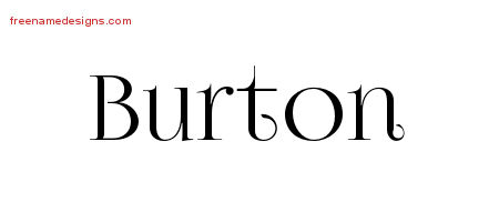 Vintage Name Tattoo Designs Burton Free Printout
