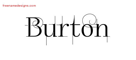 Decorated Name Tattoo Designs Burton Free Lettering