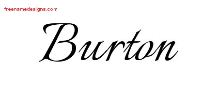 Calligraphic Name Tattoo Designs Burton Free Graphic
