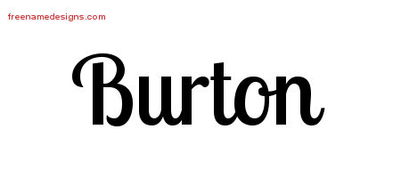 Handwritten Name Tattoo Designs Burton Free Printout
