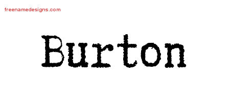Typewriter Name Tattoo Designs Burton Free Printout