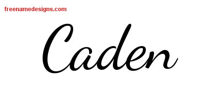 Lively Script Name Tattoo Designs Caden Free Download