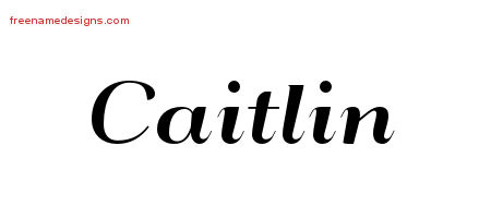Art Deco Name Tattoo Designs Caitlin Printable