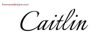 Calligraphic Name Tattoo Designs Caitlin Download Free