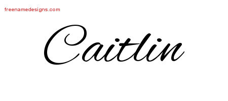 Cursive Name Tattoo Designs Caitlin Download Free