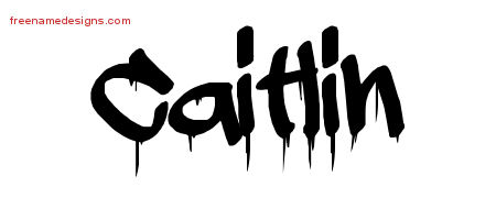 Graffiti Name Tattoo Designs Caitlin Free Lettering
