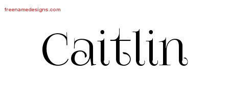 Vintage Name Tattoo Designs Caitlin Free Download