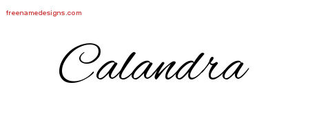 Cursive Name Tattoo Designs Calandra Download Free