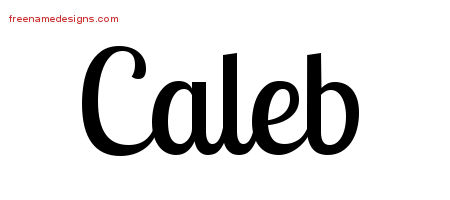 Handwritten Name Tattoo Designs Caleb Free Printout