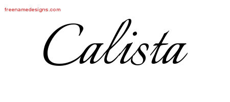 Calligraphic Name Tattoo Designs Calista Download Free