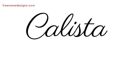 Classic Name Tattoo Designs Calista Graphic Download