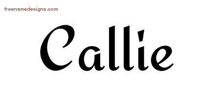 Calligraphic Stylish Name Tattoo Designs Callie Download Free