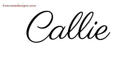 Classic Name Tattoo Designs Callie Graphic Download