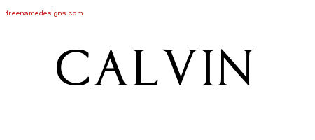 Regal Victorian Name Tattoo Designs Calvin Printable