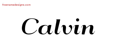 Art Deco Name Tattoo Designs Calvin Graphic Download