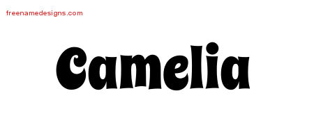 Groovy Name Tattoo Designs Camelia Free Lettering