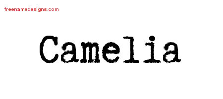 Typewriter Name Tattoo Designs Camelia Free Download