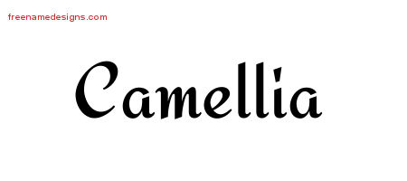 Calligraphic Stylish Name Tattoo Designs Camellia Download Free